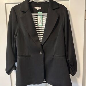 41 Hawthorn Black 3/4 Sleeve Blazer